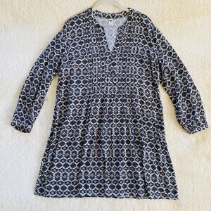 Old Navy Women's Black Snake Print Long-Sleeved Short Dress size Large